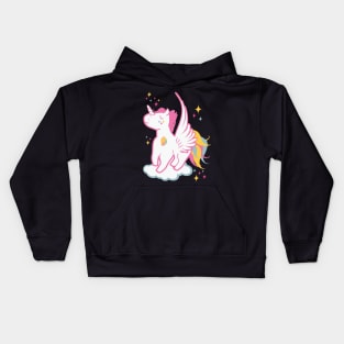 Cute Kawaii pink stars Penelope Magic Unicorn BoomBoomInk Kids Hoodie